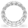 Matrix Vittore 戒指, 長方形切割, 白色, 鍍白金色 - Swarovski, 5709275