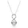 Eternity pendant, Lab-grown diamonds 0.33 ct tw, Pear shape, Infinity, 18K white gold - Swarovski, 5709797