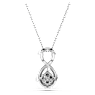 Eternity pendant, Lab-grown diamonds 0.33 ct tw, Pear shape, Infinity, 18K white gold - Swarovski, 5709797