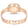 Crystalline Bangle watch, Swiss Made, Metal bracelet, Beige, Rose gold-tone finish - Swarovski, 5709814