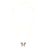 Idyllia pendant and brooch, Mixed cuts, Pavé, Butterfly, Multicolored, Gold-tone plated - Swarovski, 5709951