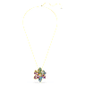 Idyllia pendant and brooch, Mixed cuts, Pavé, Flower, Multicolored, Gold-tone plated - Swarovski, 5709952