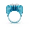 Δαχτυλίδι κοκτέιλ Dulcis, Κοπή Heart, Pavé, Καρδιά, Μπλε - Swarovski, 5709963