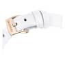 Matrix Tennis watch, Swiss Made, Leather strap, White, Champagne gold-tone finish - Swarovski, 5710103