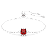 Birthstone สร้อยข้อมือ, เจียระไนทรงสี่เหลี่ยมจัตุรัส, มกราคม, แดง, เคลือบโรเดียม - Swarovski, 5710514