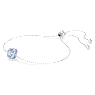 Birthstone 브레이슬릿, 스퀘어 컷, 3월, 블루, 로듐 플래팅 - Swarovski, 5710515
