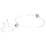 Birthstone 브레이슬릿, 스퀘어 컷, 3월, 블루, 로듐 플래팅 - Swarovski, 5710515