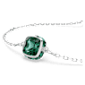 Birthstone Armband, Kvadratslipad, Maj, Grön, Rodiumpläterad - Swarovski, 5710516