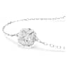 Birthstone bracelet, Square cut, April, White, Rhodium plated - Swarovski, 5710517