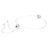 Birthstone bracelet, Square cut, April, White, Rhodium plated - Swarovski, 5710517