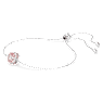 Bransoletka Birthstone, Szlif kwadratowy, Czerwiec, Różowa, Powłoka z rodu - Swarovski, 5710518