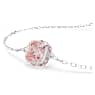 Bransoletka Birthstone, Szlif kwadratowy, Czerwiec, Różowa, Powłoka z rodu - Swarovski, 5710518