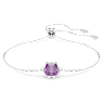 Zapestnica Birthstone, Kvadratni rez, Februar, Vijoličasta, Prevleka iz rodija - Swarovski, 5710519