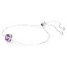 Zapestnica Birthstone, Kvadratni rez, Februar, Vijoličasta, Prevleka iz rodija - Swarovski, 5710519