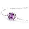 Zapestnica Birthstone, Kvadratni rez, Februar, Vijoličasta, Prevleka iz rodija - Swarovski, 5710519