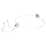 Zapestnica Birthstone, Kvadratni rez, Februar, Vijoličasta, Prevleka iz rodija - Swarovski, 5710519
