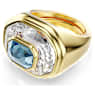 Koktajl prstan Chroma, Osmerokotni rez, Modri, PVD zlatega odtenka - Swarovski, 5710520