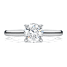 Eternity solitaire ring, Laboratory grown diamonds 1 ct tw, Round shape, 14K white gold - Swarovski, 5710700
