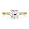 Eternity solitaire ring, Laboratory grown diamonds 1.2 ct tw, Round shape, 14K yellow gold - Swarovski, 5710705