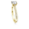 Eternity solitaire ring, Laboratory grown diamonds 1.2 ct tw, Round shape, 14K yellow gold - Swarovski, 5710705