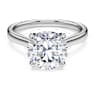 Eternity solitaire ring, Lab-grown diamonds 3 ct tw, Round shape, 14K white gold - Swarovski, 5710737