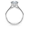 Eternity solitaire ring, Lab-grown diamonds 3 ct tw, Round shape, 14K white gold - Swarovski, 5710737