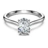 Eternity solitaire ring, Lab-grown diamonds 1 ct tw, Oval shape, 14K white gold - Swarovski, 5710739