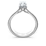 Eternity solitaire ring, Lab-grown diamonds 1 ct tw, Oval shape, 14K white gold - Swarovski, 5710739