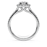 Eternity halo solitaire ring, Lab-grown diamonds 1.33 ct tw, Round shape, 14K white gold - Swarovski, 5710773