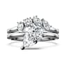 Galaxy ring, Set (2), Lab-grown diamonds 1.4 ct tw, Mixed shapes, 14K white gold - Swarovski, 5710798