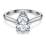 Eternity solitaire ring, Lab-grown diamonds 2 ct tw, Pear shape, 14K white gold - Swarovski, 5710858