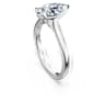 Eternity solitaire ring, Lab-grown diamonds 2 ct tw, Pear shape, 14K white gold - Swarovski, 5710858