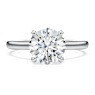 Eternity solitaire ring, Laboratory grown diamonds 2 ct tw, Round shape, 14K white gold - Swarovski, 5710860