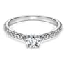 Eternity solitaire ring, Laboratory grown diamonds 0.7 ct tw, Round shape, 14K white gold - Swarovski, 5710869