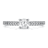 Eternity solitaire ring, Laboratory grown diamonds 0.7 ct tw, Round shape, 14K white gold - Swarovski, 5710869