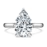 Eternity solitaire ring, Lab-grown diamonds 3 ct tw, Pear shape, 14K white gold - Swarovski, 5710871