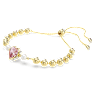 Imber bracelet, Crystal pearl, Heart cut, Heart, Pink, Gold-tone plated - Swarovski, 5711344