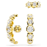 Imber ear cuff, Set (3), Round cut, White, Gold-tone plated - Swarovski, 5711482