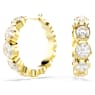 Pendientes de aro Imber, Talla redonda, Blancos, Baño tono oro - Swarovski, 5711483
