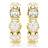 Pendientes de aro Imber, Talla redonda, Blancos, Baño tono oro - Swarovski, 5711483
