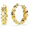 Pendientes de aro Imber, Talla redonda, Blancos, Baño tono oro - Swarovski, 5711483