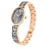 Crystal Rock Oval watch, Swiss Made, Crystal bracelet, Gray, Rose gold-tone finish - Swarovski, 5711695