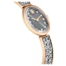 Crystal Rock Oval watch, Swiss Made, Crystal bracelet, Gray, Rose gold-tone finish - Swarovski, 5711695