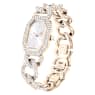 Dextera Chain watch, Swiss Made, Crystal bracelet, White, Champagne gold-tone finish - Swarovski, 5711710