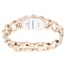 Dextera Chain Klocka, Tillverkad i Schweiz, Kristallarmband, Vit, Champagnefärgad guldfinish - Swarovski, 5711710