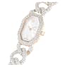 Dextera Chain Klocka, Tillverkad i Schweiz, Kristallarmband, Vit, Champagnefärgad guldfinish - Swarovski, 5711710