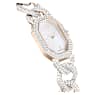 Dextera Chain Klocka, Tillverkad i Schweiz, Kristallarmband, Vit, Champagnefärgad guldfinish - Swarovski, 5711710