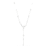 Constella Y necklace, Crystal pearl, Round cuts, White, Rhodium plated - Swarovski, 5711830