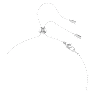Constella Y necklace, Crystal pearl, Round cuts, White, Rhodium plated - Swarovski, 5711830