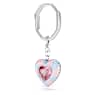 Dulcis key ring, Heart cut, Heart, Multicolored, Rhodium plated - Swarovski, 5713882